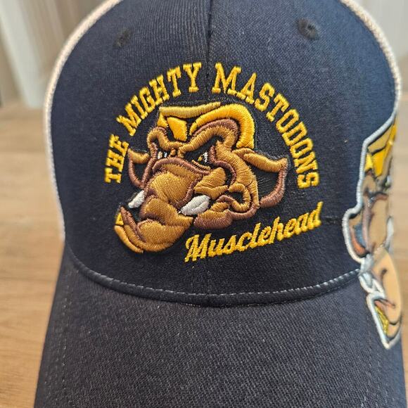 Vintage PFW Mighty Masterdons Musclehead Fitted Hat Cap Black Purdue University - Picture 3 of 11